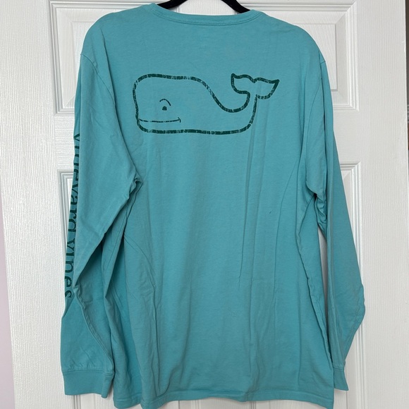 Vineyard Vines Men's Teal Long Sleeve Tee - Picture 2 of 7